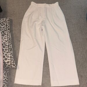 Abercrombie & Fitch Wide Leg White Pants